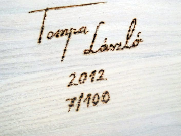 Laszlo Tompa. Lidded box/sculpture. Ash Wood. Limited edition 6/100